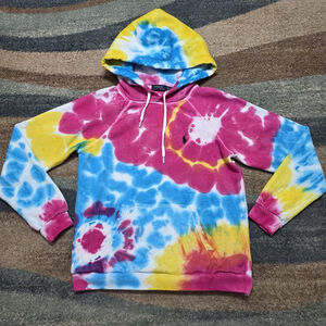 Polo Ralph Lauren Tie-Dye Hoodie Small Multicolor Cotton Embroidered Pony